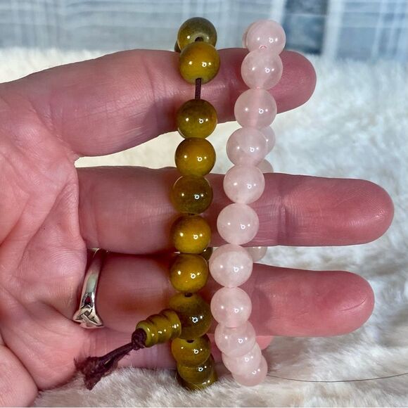 Multicolor Beaded Stretch Bracelet Set one Size Fits Most - Picture 3 of 6